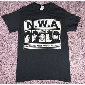 N.W.A T-Shirt Small Black Graphic Rap Tee World's Most Dangerous Group